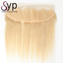 613 Transparent Lace Frontal 13x4 Blonde Brazilian Straight Hair
