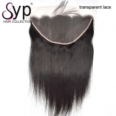 Transparent Swiss Lace Frontal 13x6 Brazilian Virgin Hair Straight
