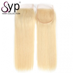 5x5 613 Lace Closure Blonde Brazilian Virgin Hair Straight For Sale