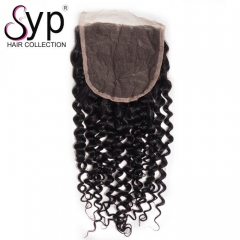 Deep Curly Lace Closure Pieces 5x5 Cheap Brazilian Human Hair