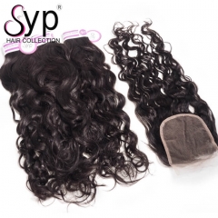 Peruvian Water Wave Bundles With Closure Best Wavy Hair Extensions
