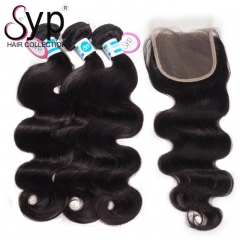 Unprocessed Malaysian Body Wave Hair Bundles With Closure Suppliers