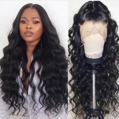 Black Lace Front Wigs Cheap Real Hair Loose Wave For Sale