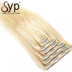 Best 613 Honey Blonde Clip In Hair Extensions Human Hair Straight