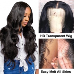 13x4 HD Lace Wig Body Wave Human Hair Good Swiss Lace Frontal Closure Wigs For Sale Online